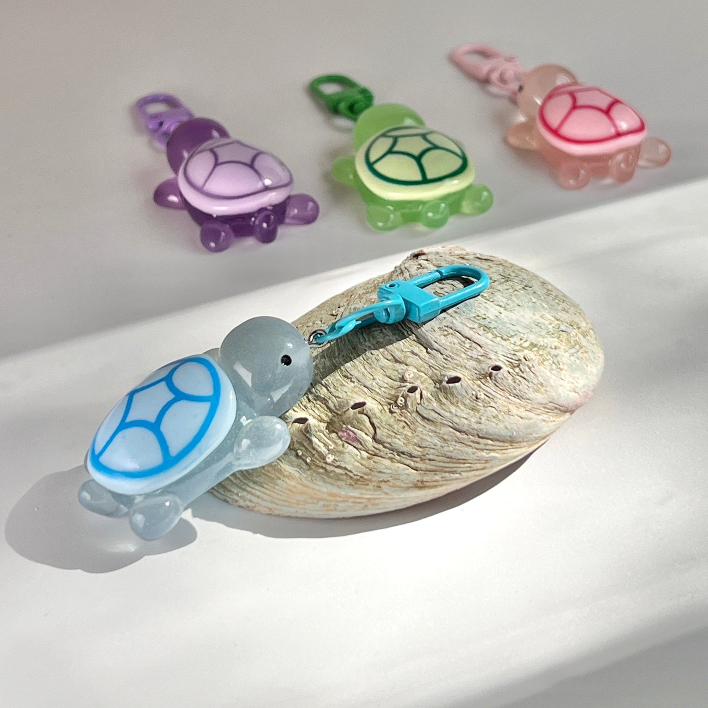 Mermaid Land Official Blue Glow Turtle Keychain
