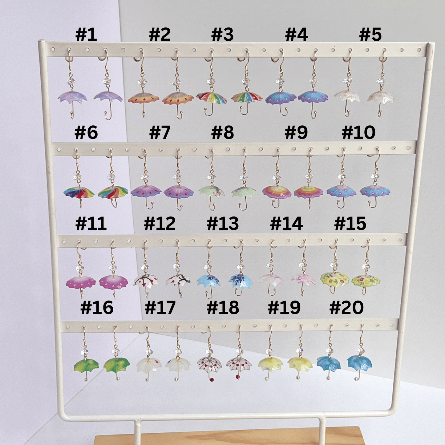 Mermaid Land Official Earrings Sparkling Umbrella Earrings