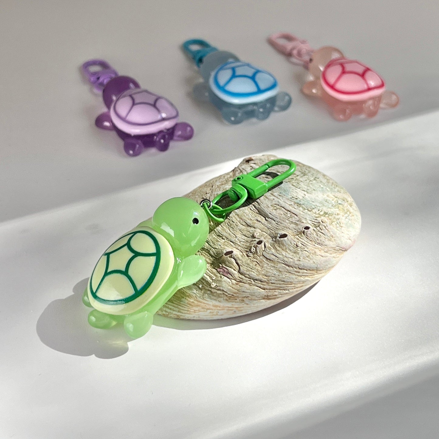 Mermaid Land Official Green Glow Turtle Keychain