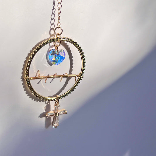 Mermaid Land Official Heart & Cross Car Hanging