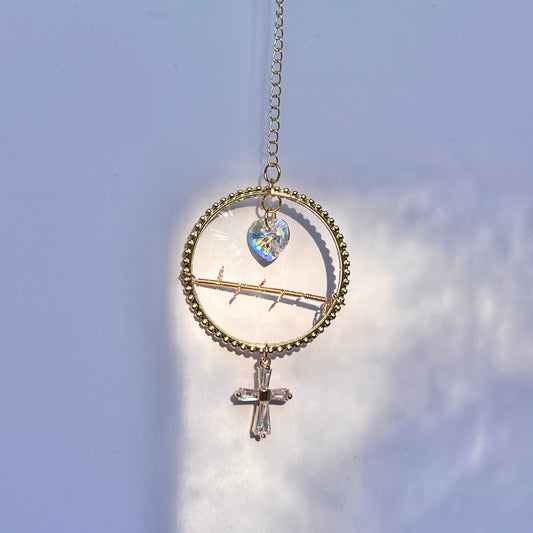 Mermaid Land Official Heart & Cross Car Hanging