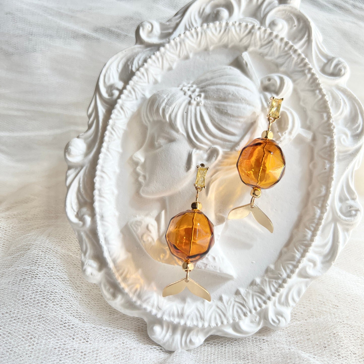 Mermaidland.offical Earrings Glass Mermaid Tail