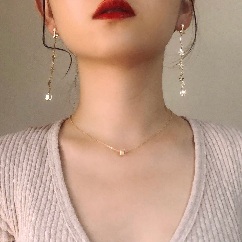 Mermaidland.offical Earrings Mermaid Tail Star With Crystal