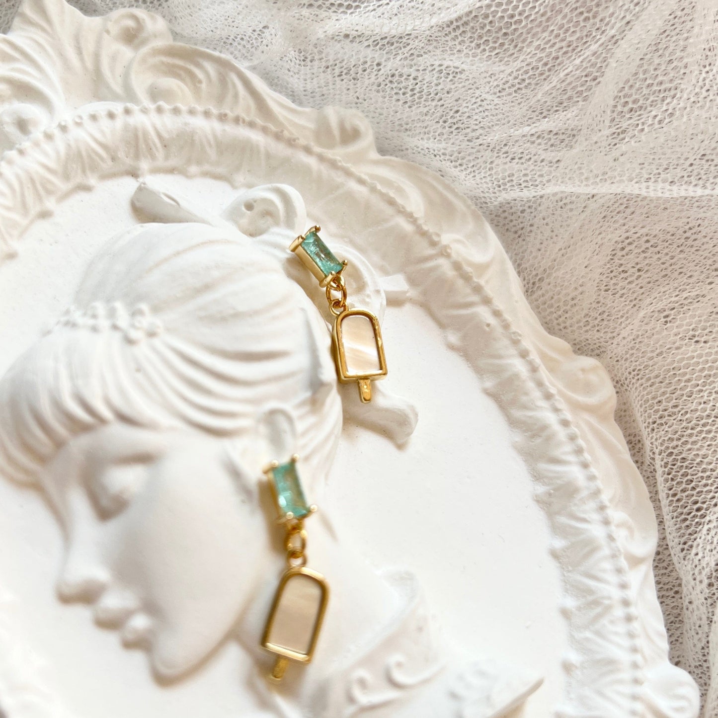 Mermaidland.offical Earrings Mint Ice Cream