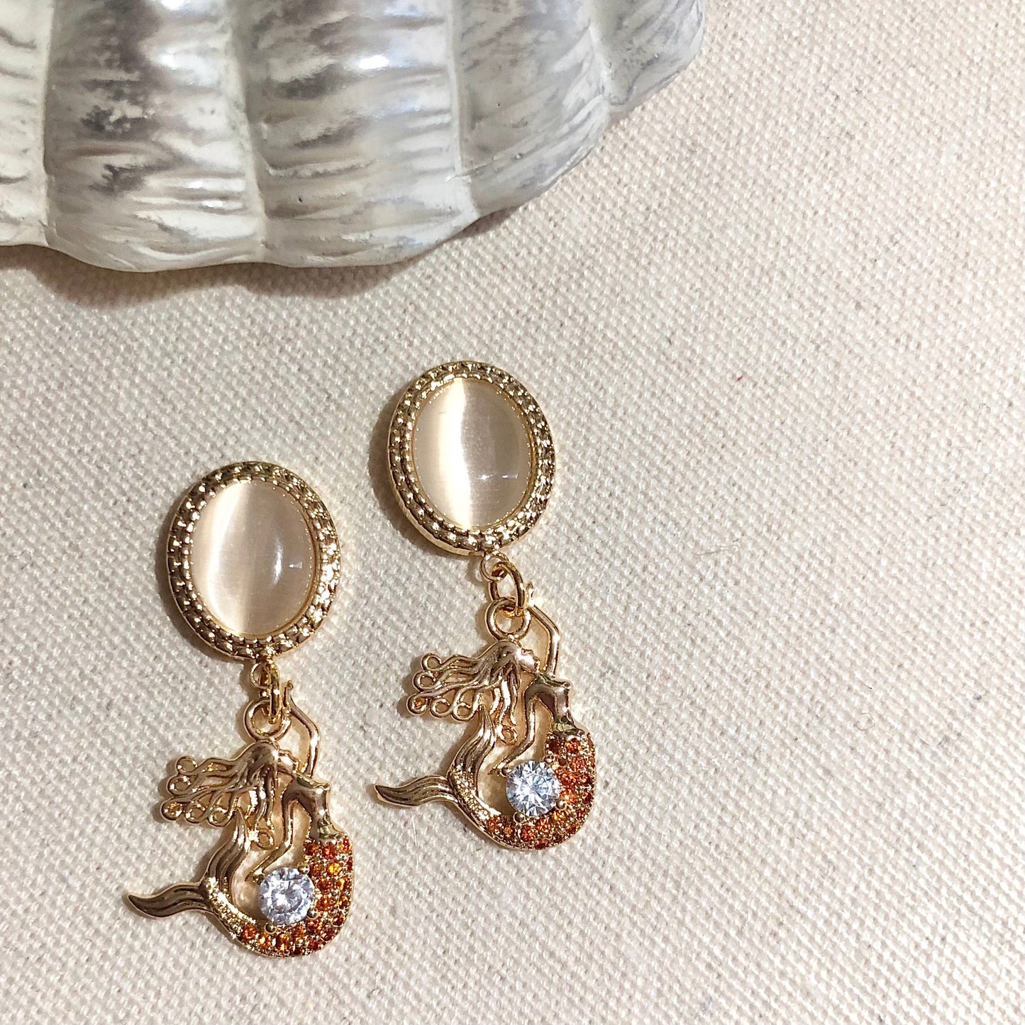 Mermaidland.offical Earrings Vintage Unique Mermaid