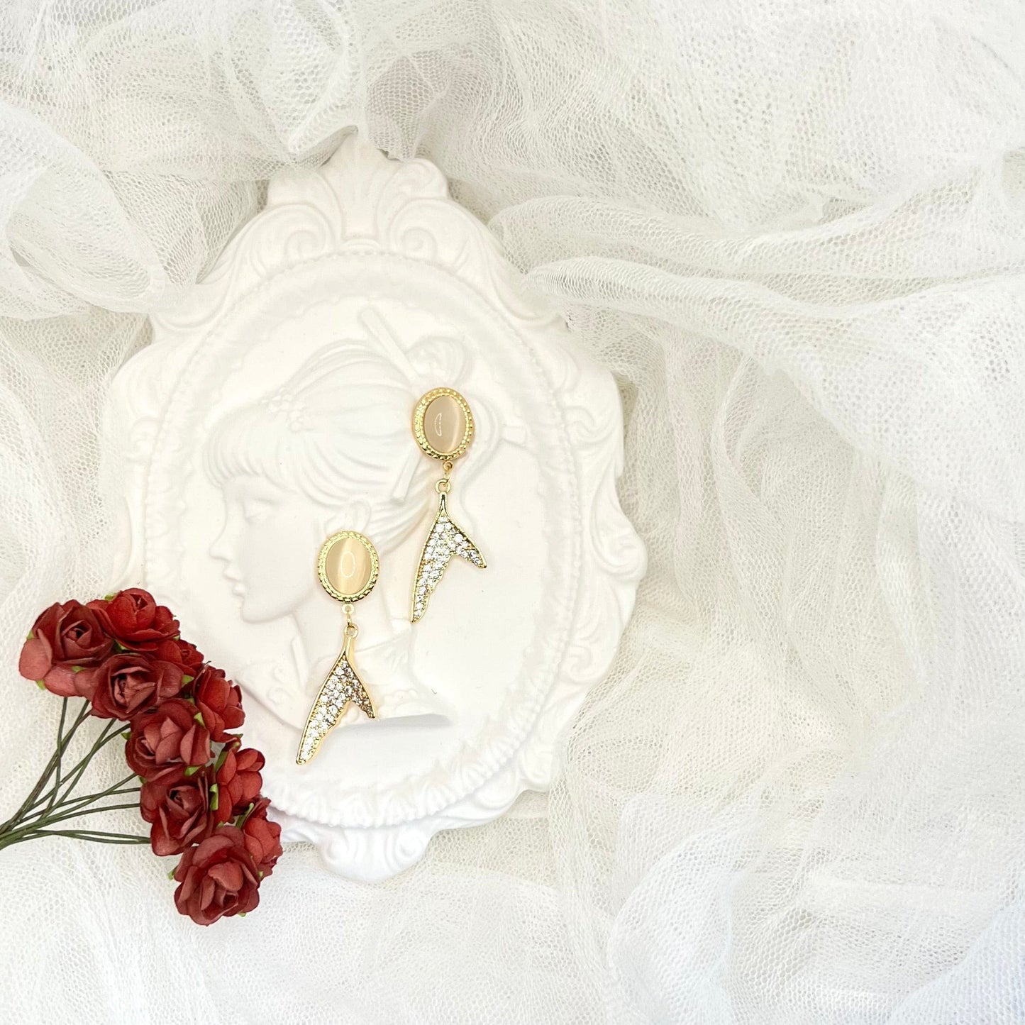 Mermaidland.offical Earrings Vintage Unique Mermaid Tail