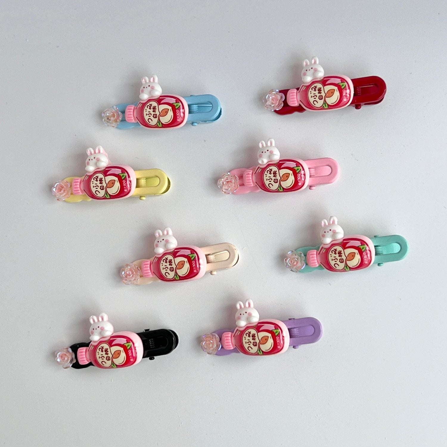 Mermaid Land Official Barrette 2 Random Colours Kawaii Bunny Soda Clip