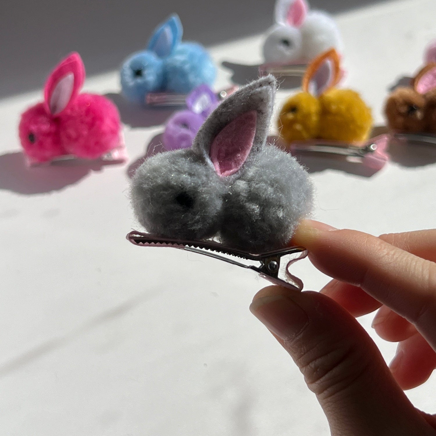 Mermaid Land Official Barrette Gray Bunny Hair Clips