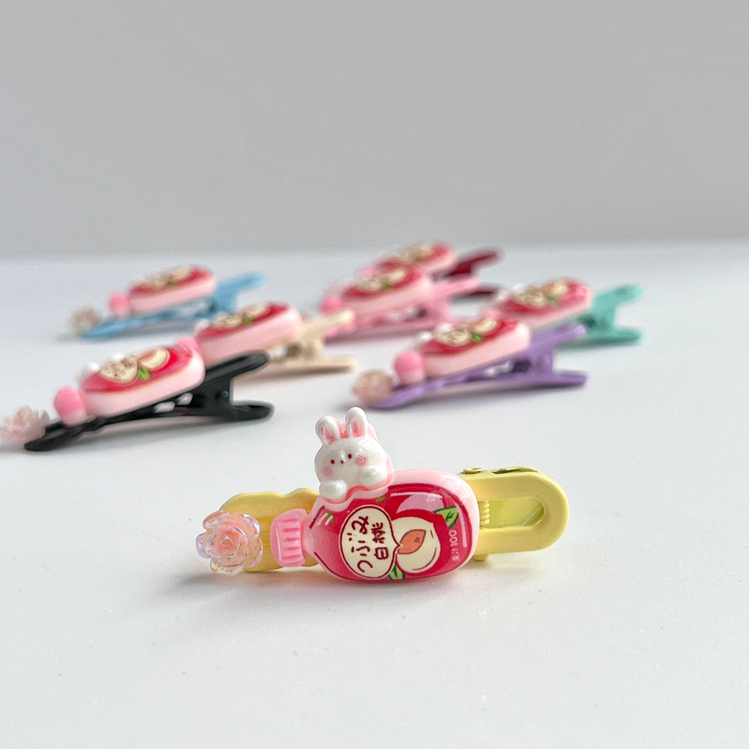 Mermaid Land Official Barrette Yellow Kawaii Bunny Soda Clip