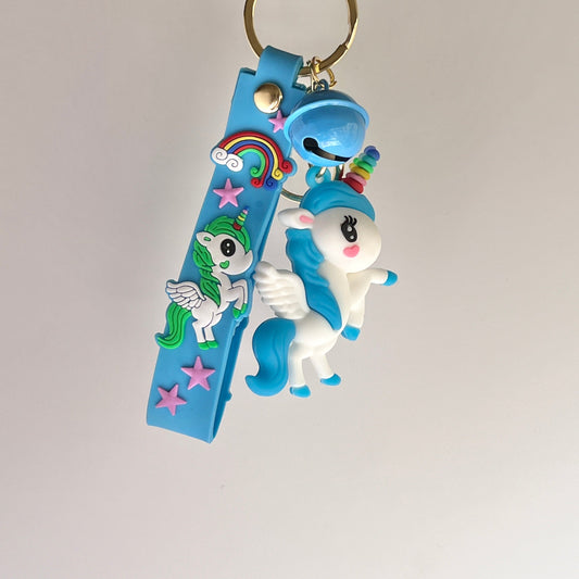 Mermaid Land Official Blue Flying Unicorn Keychain