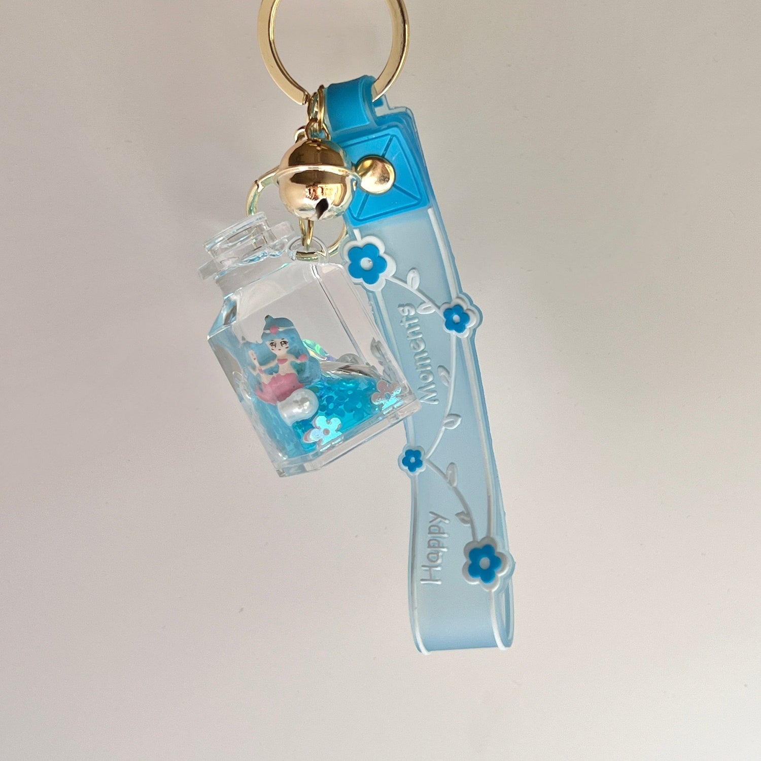 Mermaid Land Official Blue Glitter Mermaid Keychain