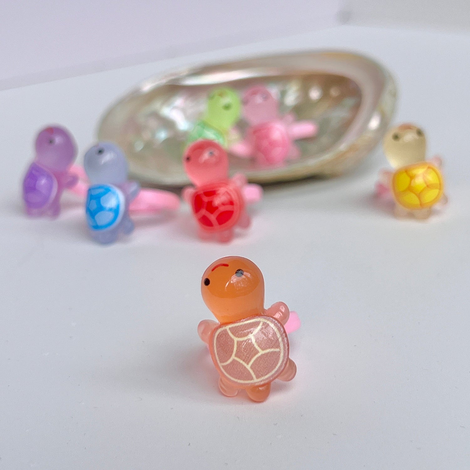 Mermaid Land Official Brown Glow Turtle Kids Ring