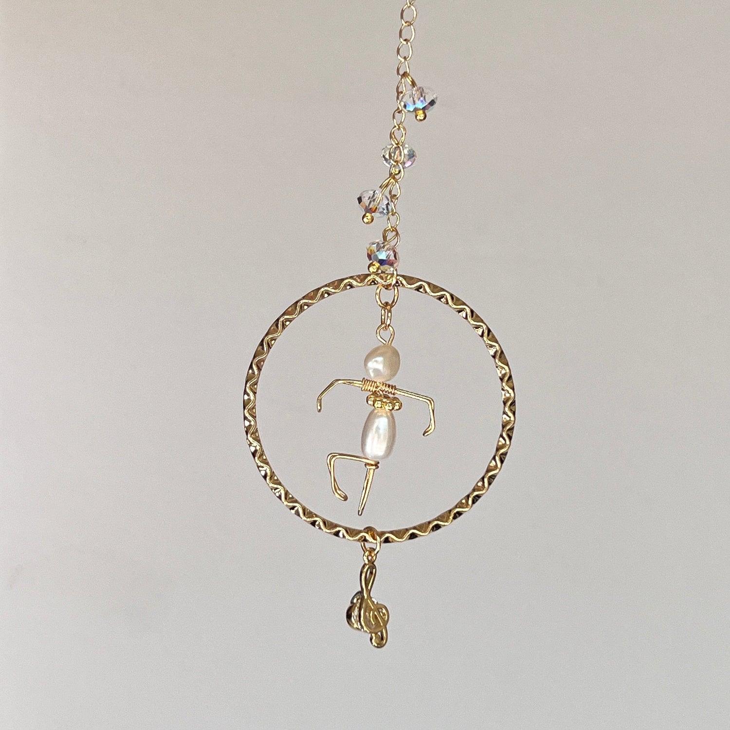 Mermaid Land Official Car Hanging Crystal Beads / G Clef Dancing Queen Car Hanging