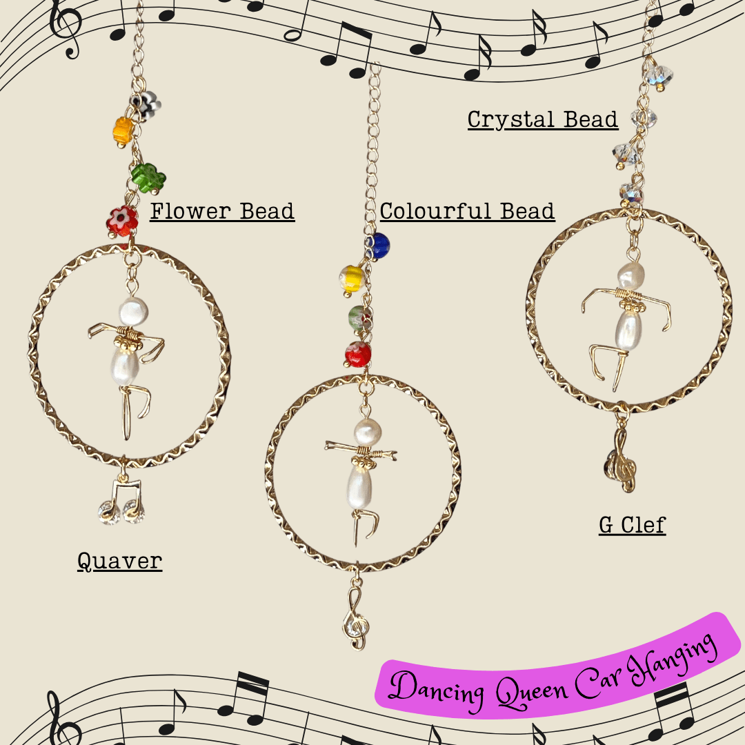 Mermaid Land Official Car Hanging Flower Beads / G Clef Dancing Queen Car Hanging