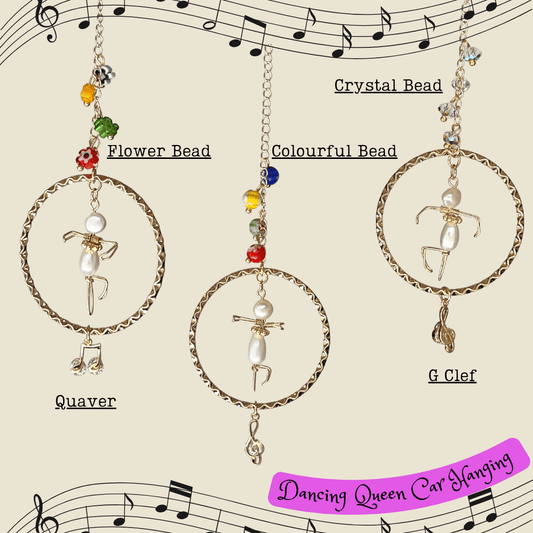 Mermaid Land Official Car Hanging Flower Beads / G Clef Dancing Queen Car Hanging