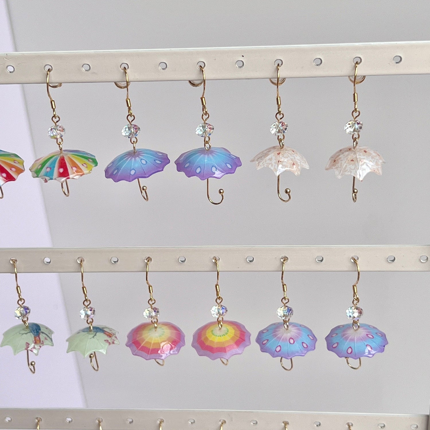 Mermaid Land Official Earrings Sparkling Umbrella Earrings