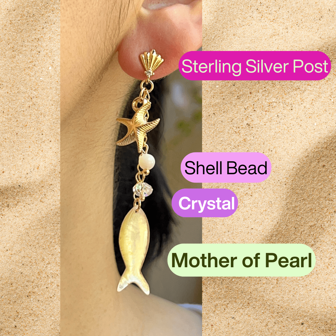 Mermaid Land Official Earrings Stud Ocean Serenade Earrings
