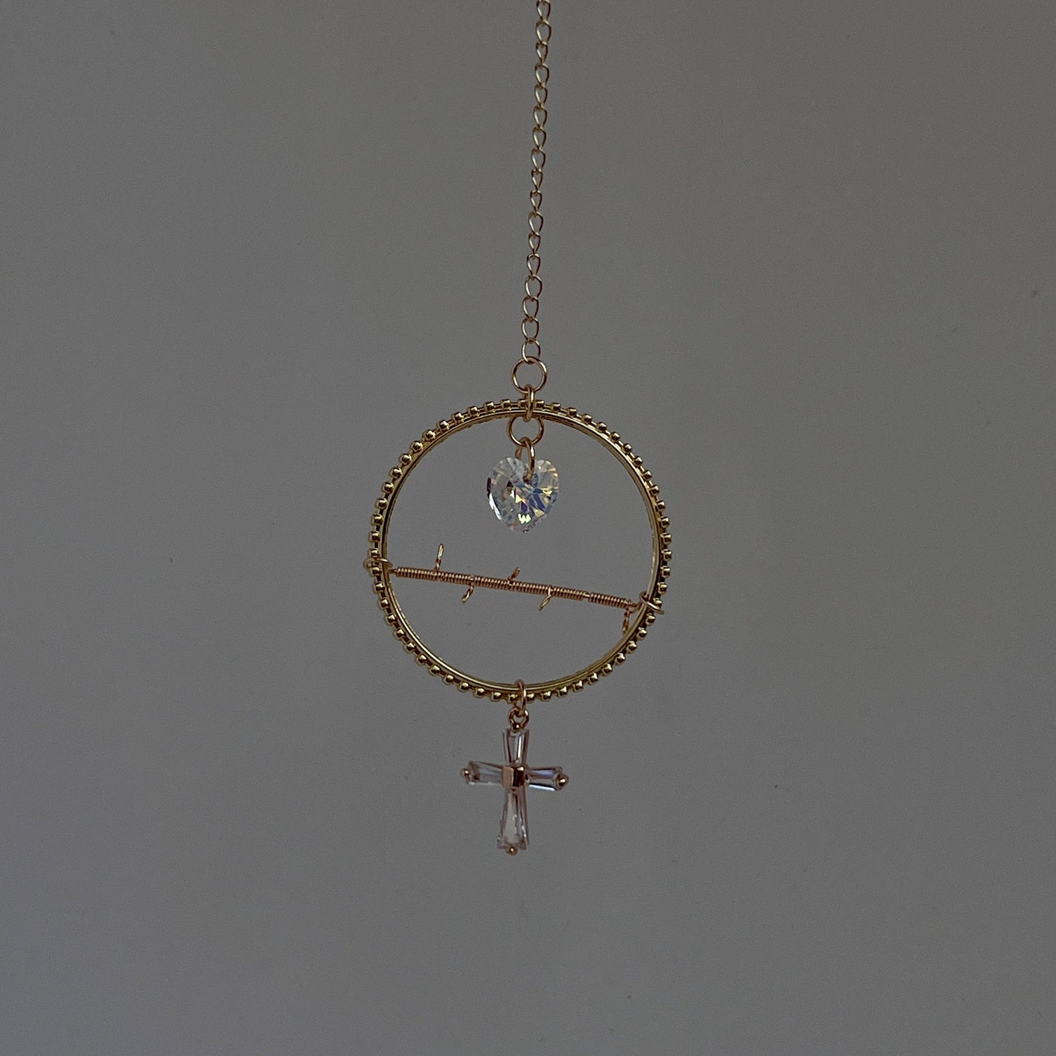 Mermaid Land Official Heart & Cross Car Hanging