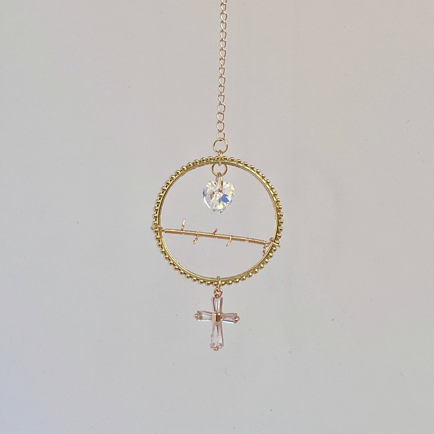 Mermaid Land Official Heart & Cross Car Hanging