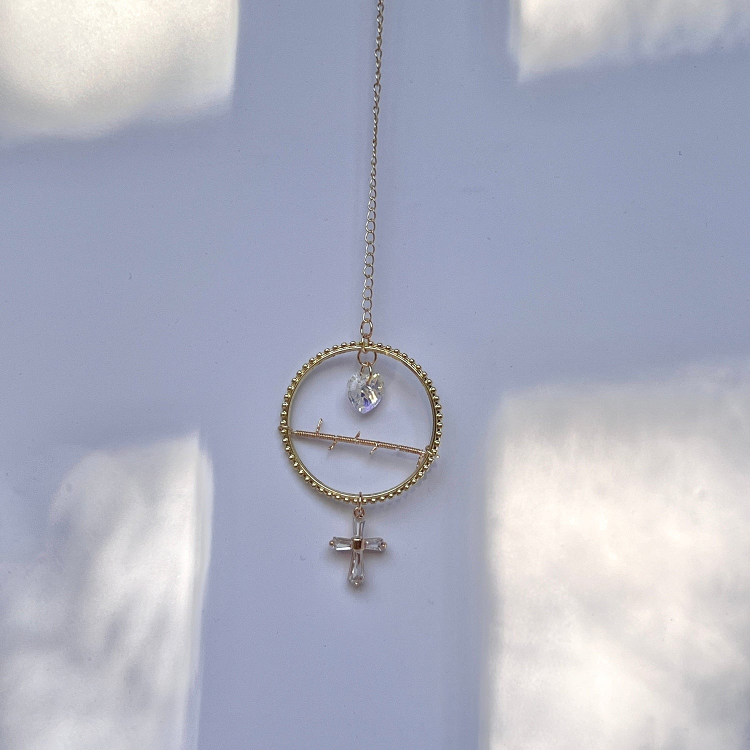 Mermaid Land Official Heart & Cross Car Hanging