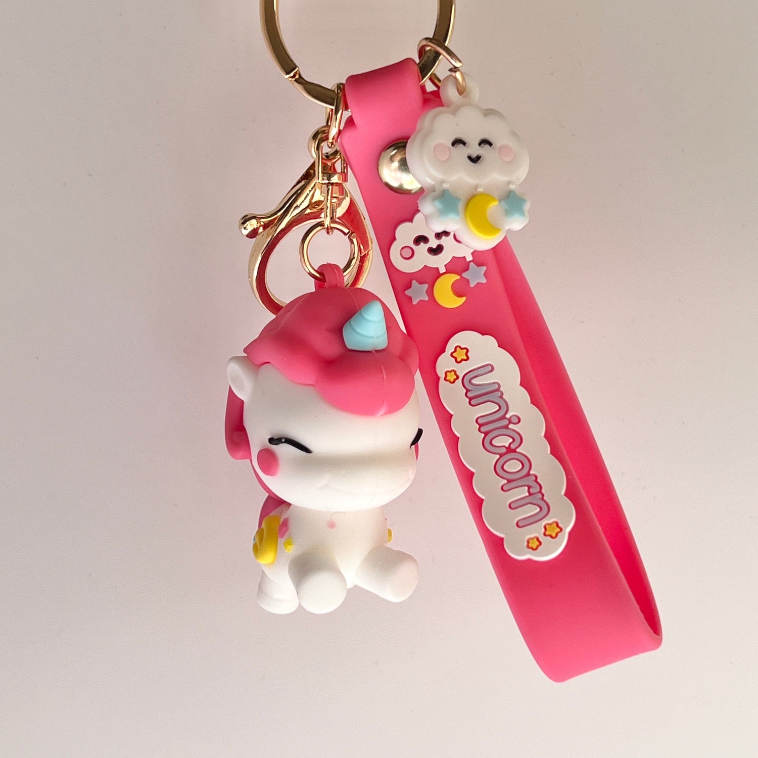 Mermaid Land Official Hot Pink Cute Unicorn Keychain
