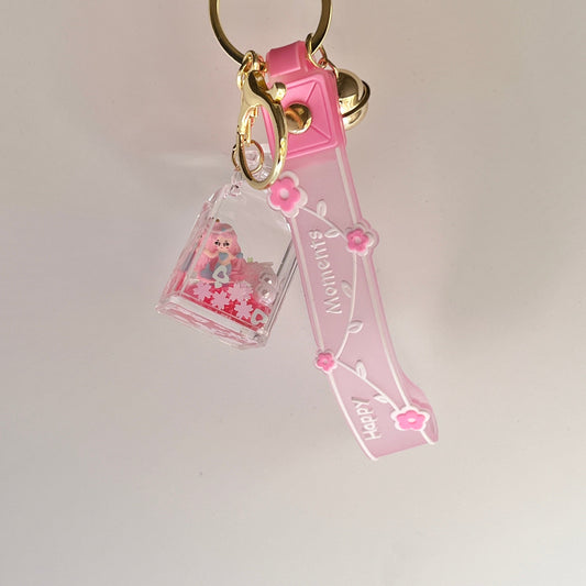 Mermaid Land Official Pink Glitter Mermaid Keychain