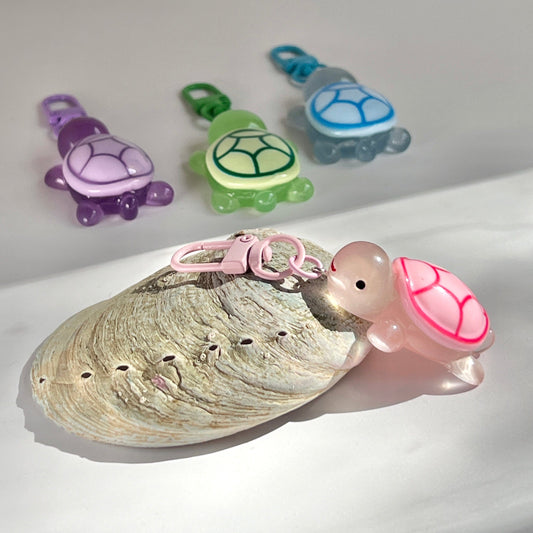 Mermaid Land Official Pink Glow Turtle Keychain