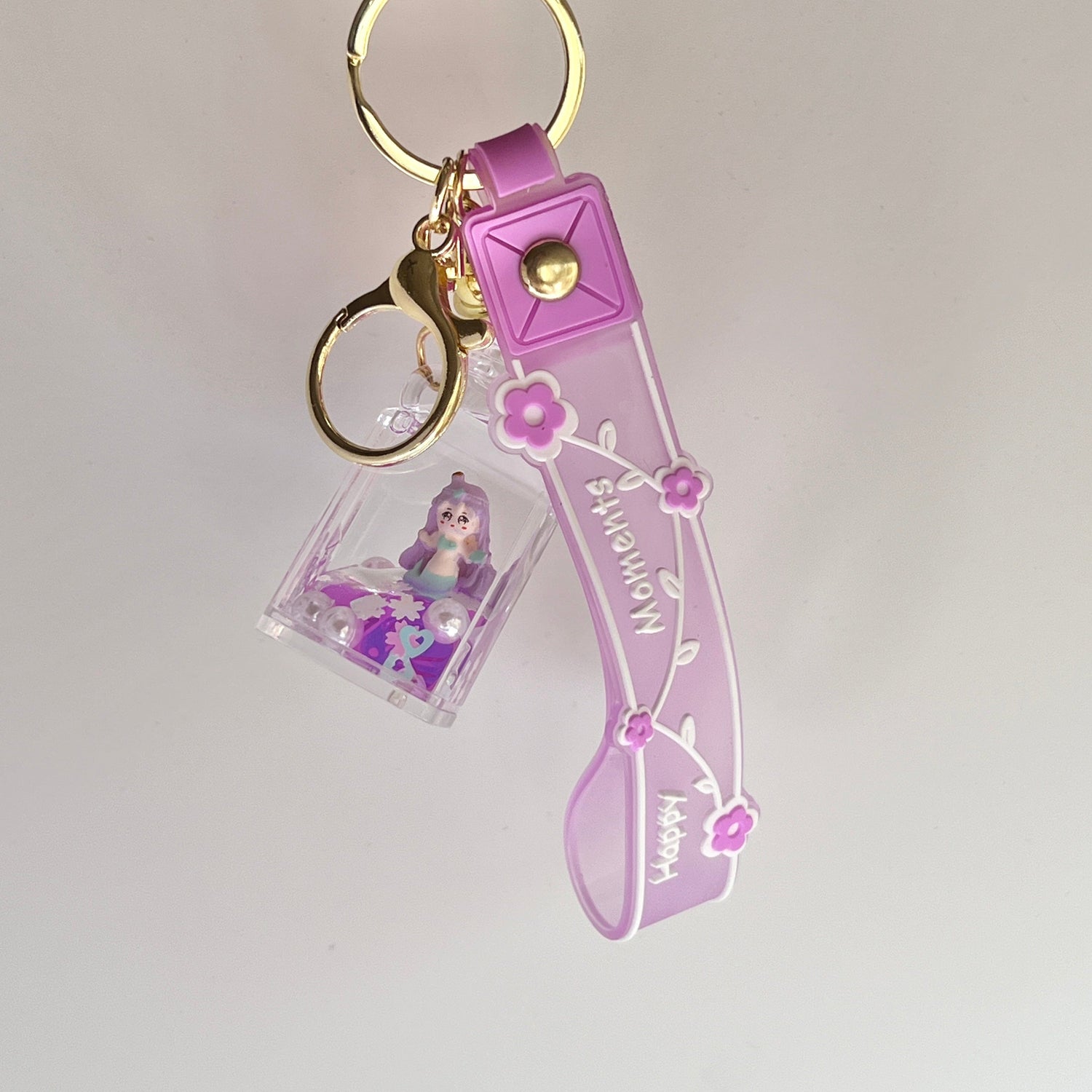 Mermaid Land Official Purple Glitter Mermaid Keychain