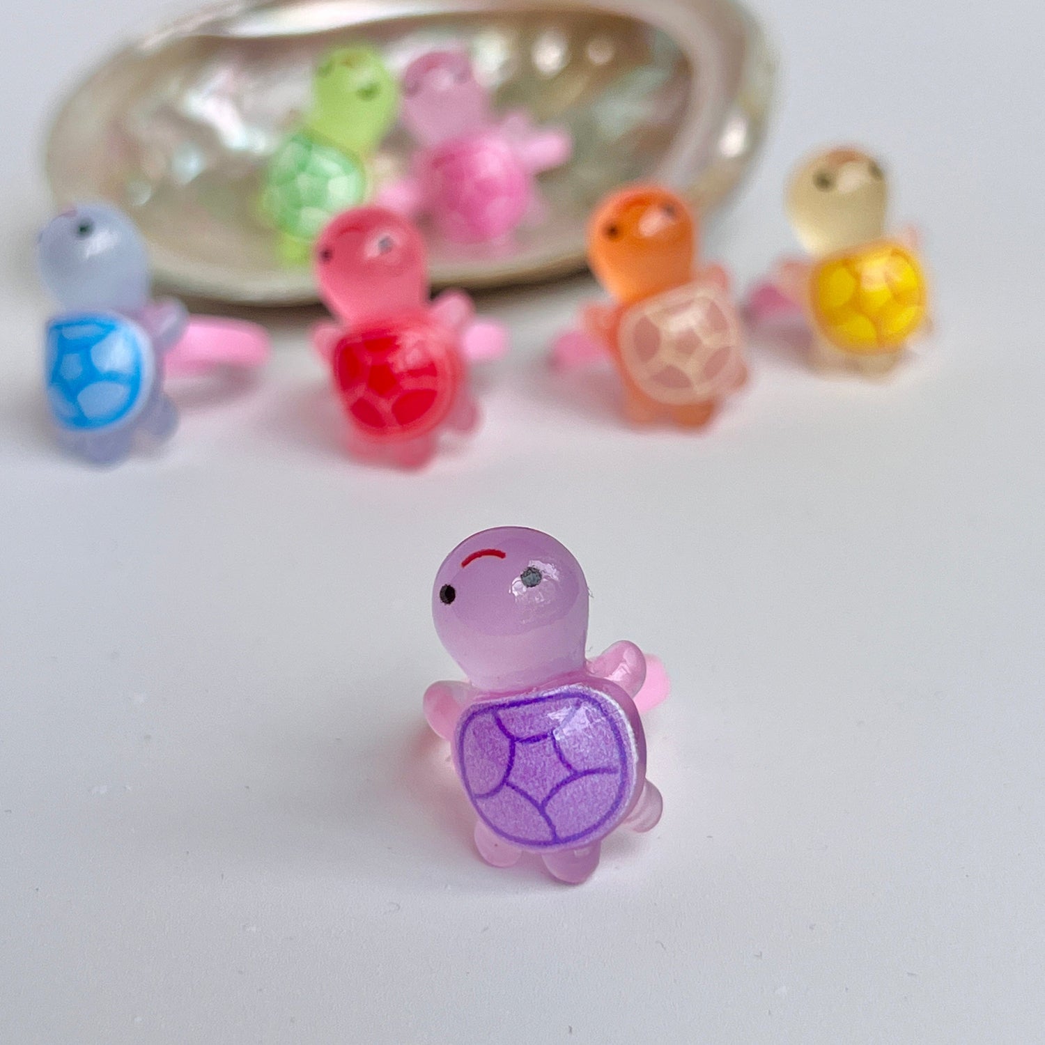 Mermaid Land Official Purple Glow Turtle Kids Ring