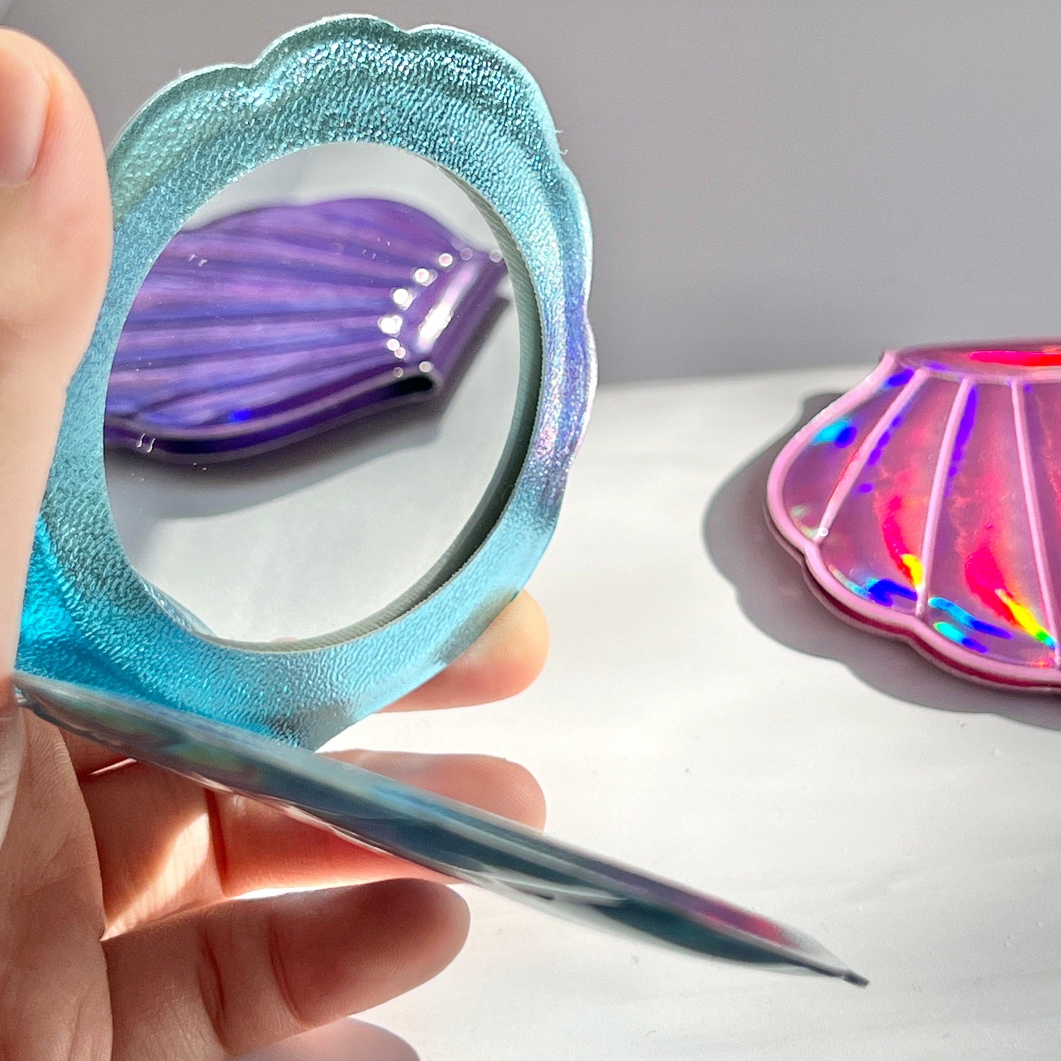 Mermaid Land Official Seashell Folding Mirror