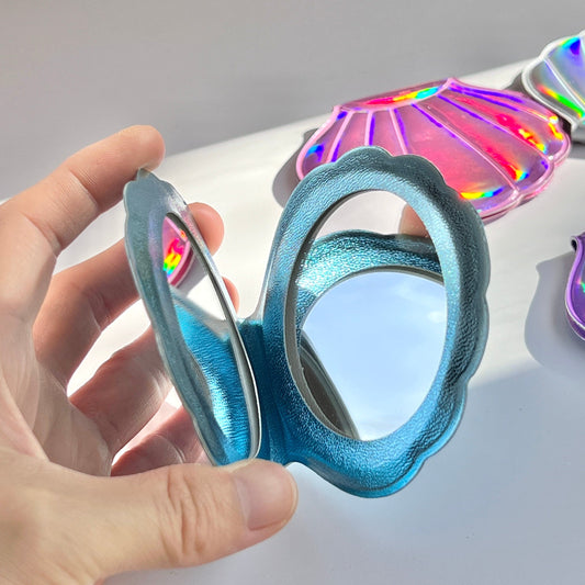 Mermaid Land Official Seashell Folding Mirror