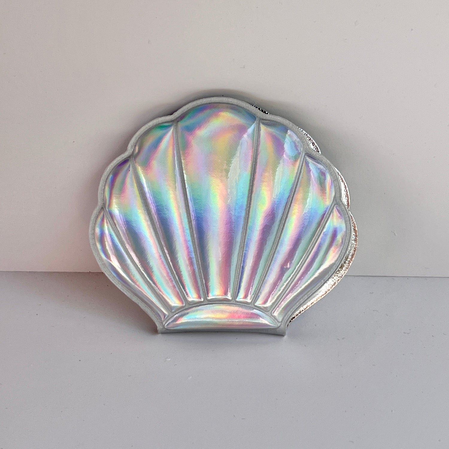 Mermaid Land Official Silver Seashell Folding Mirror