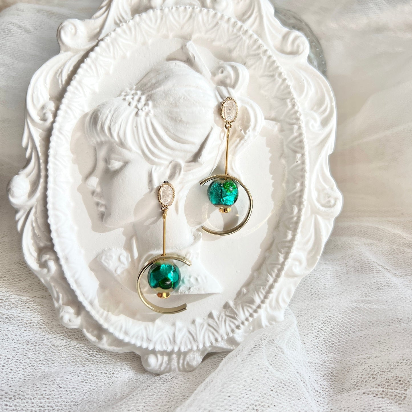 Mermaidland.offical Earrings Charming Green