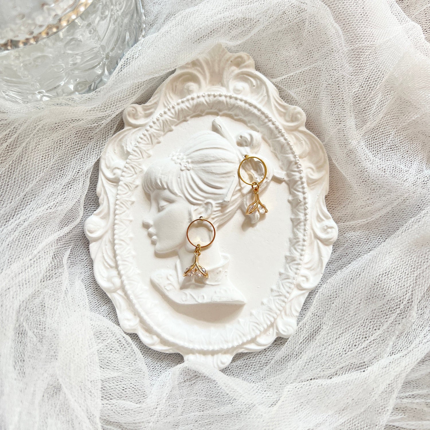 Mermaidland.offical Earrings Circle Mermaid Tail