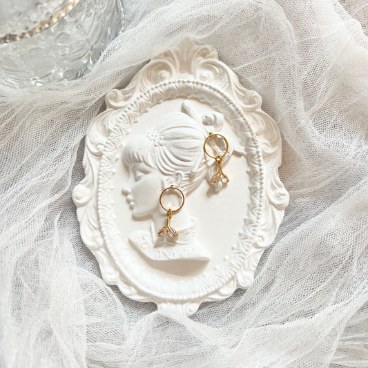 Mermaidland.offical Earrings Circle Mermaid Tail