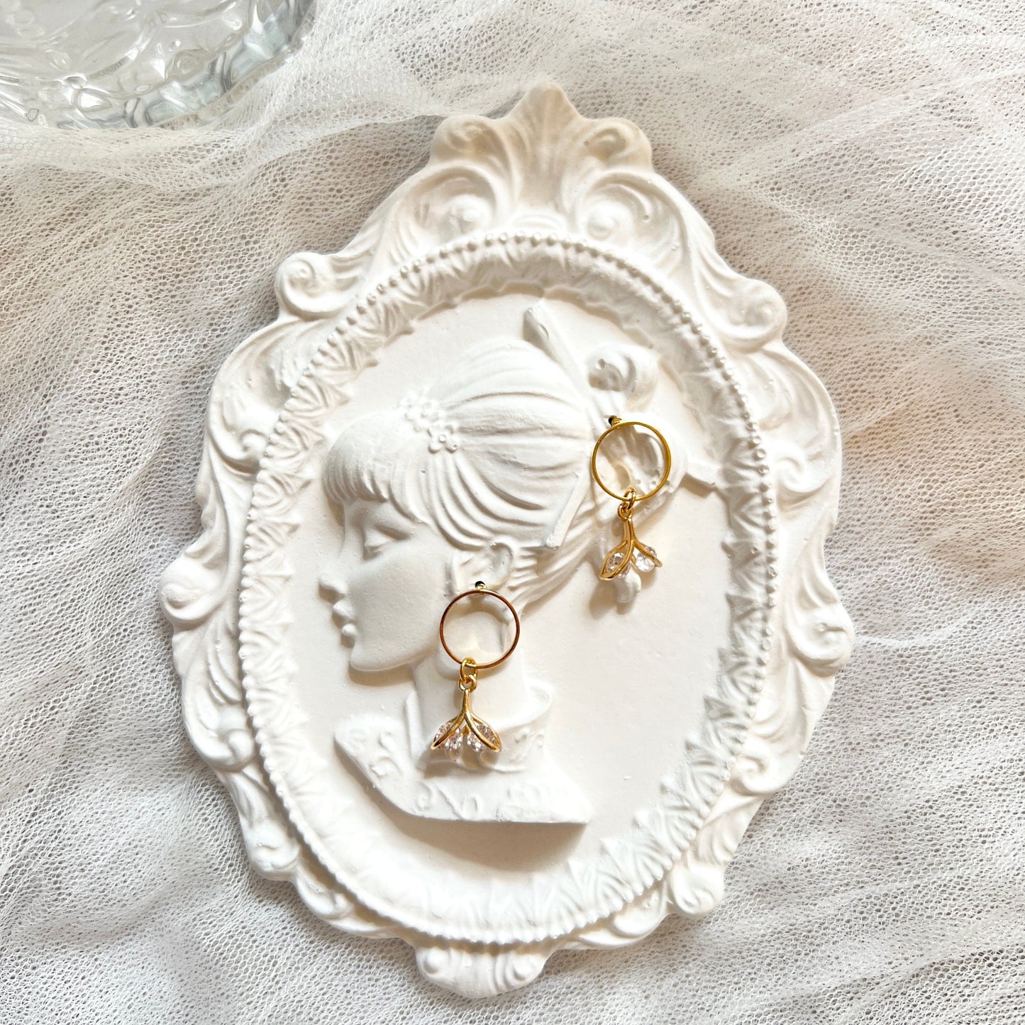 Mermaidland.offical Earrings Circle Mermaid Tail