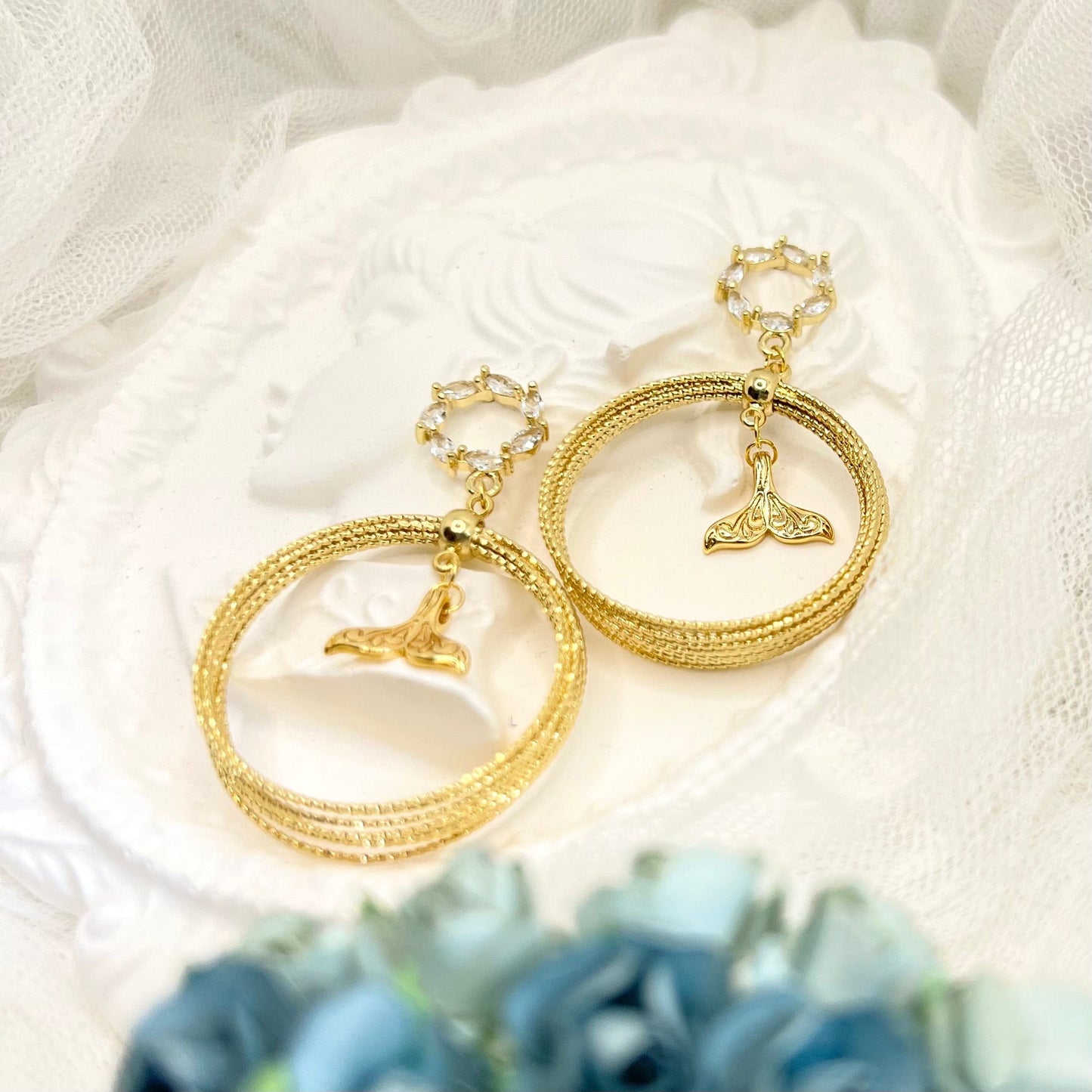 Mermaidland.offical Earrings Floral Mermaid
