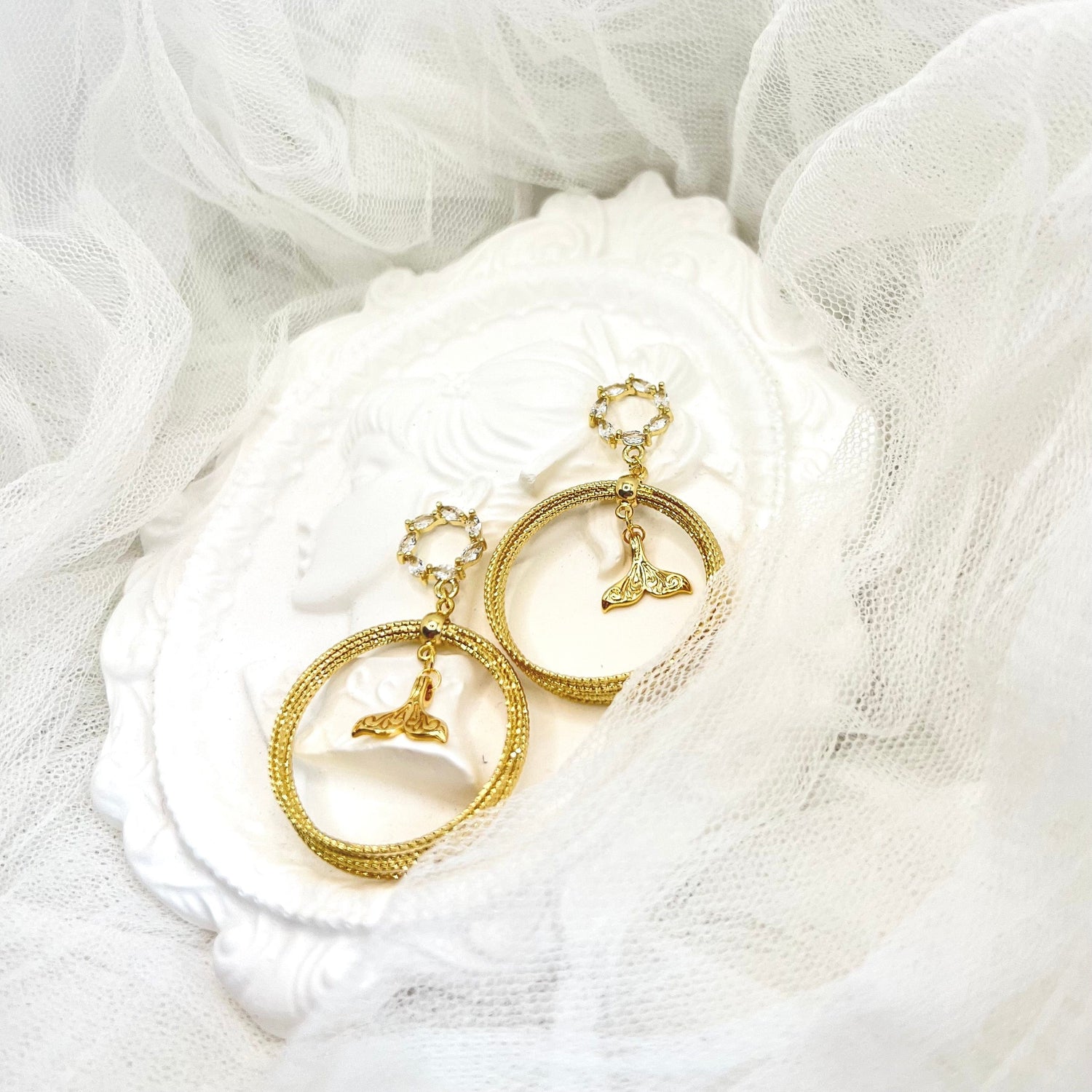 Mermaidland.offical Earrings Floral Mermaid