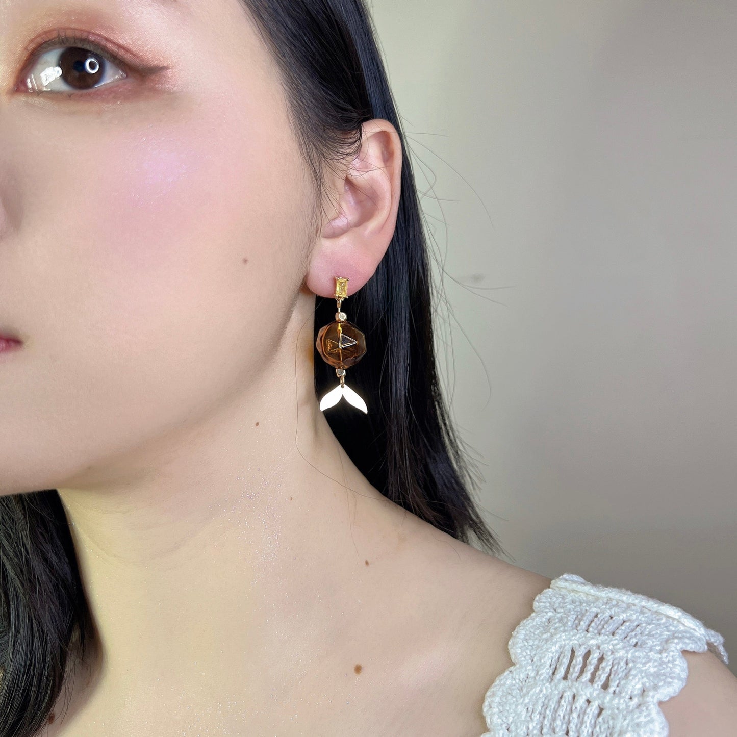 Mermaidland.offical Earrings Glass Mermaid Tail