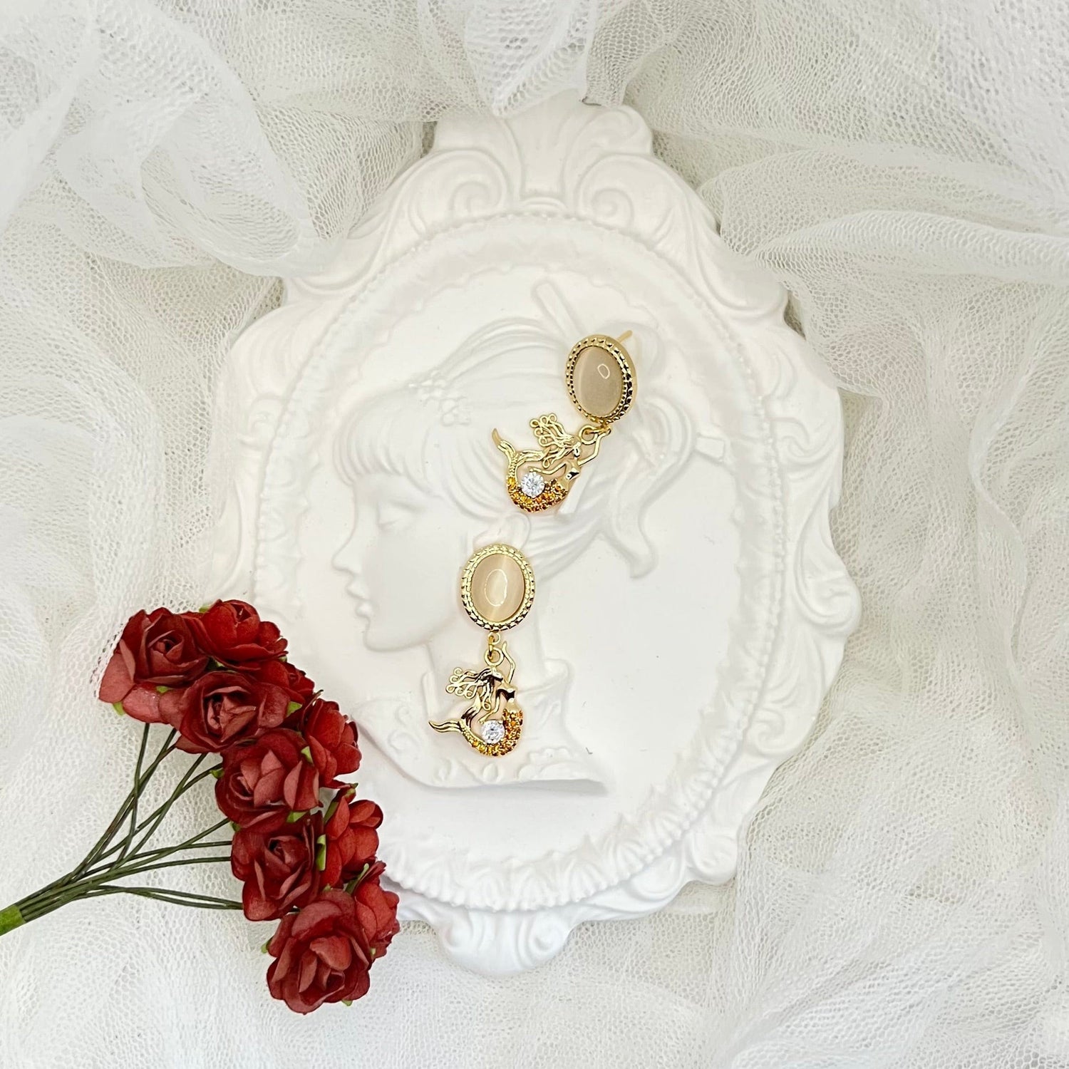 Mermaidland.offical Earrings Vintage Unique Mermaid