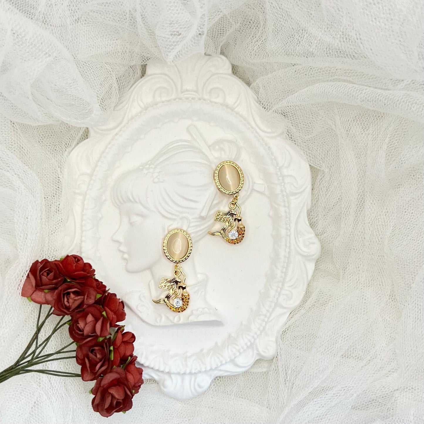 Mermaidland.offical Earrings Vintage Unique Mermaid