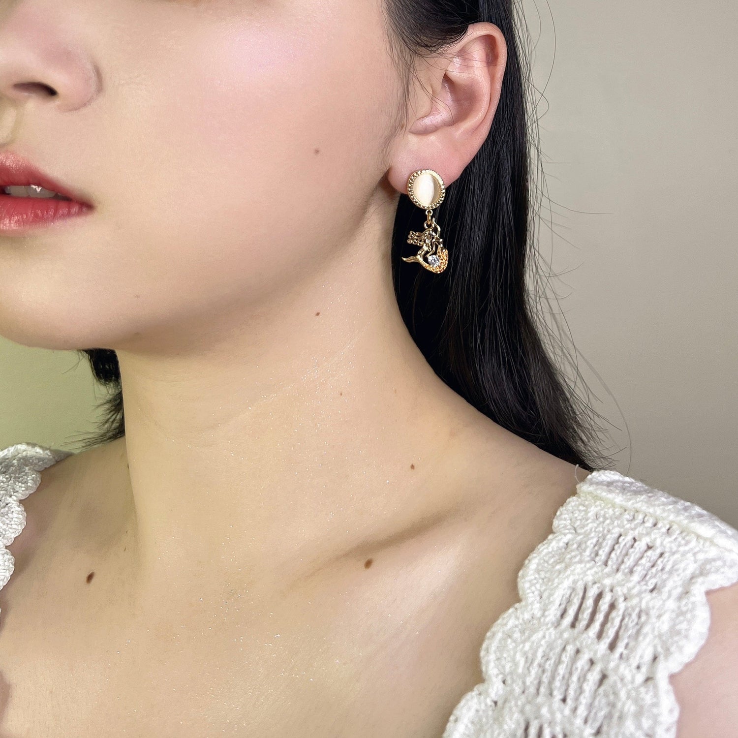 Mermaidland.offical Earrings Vintage Unique Mermaid