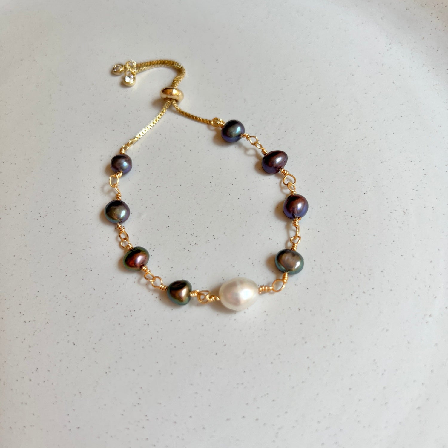 Mermaidland.offical Might night black pearl bracelet