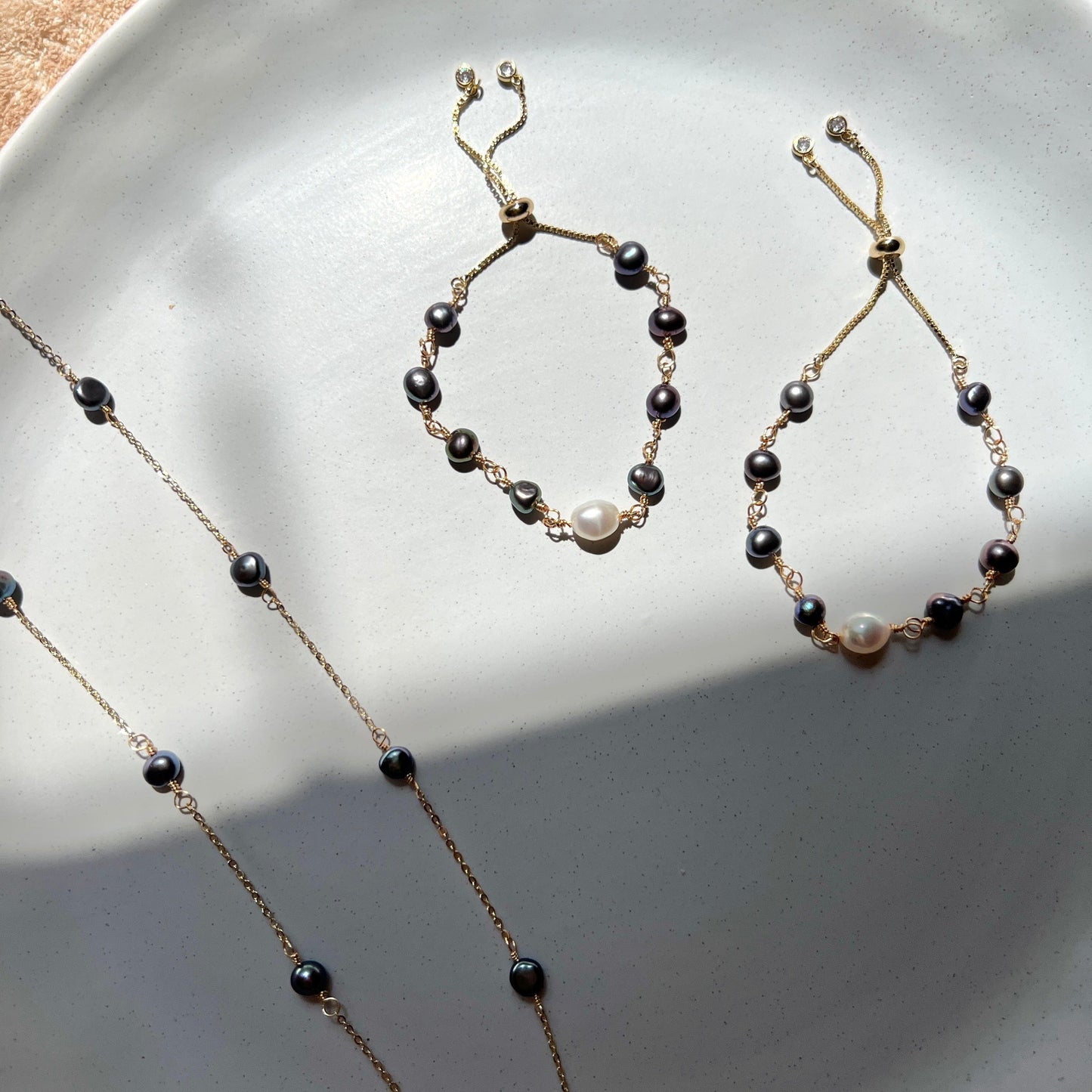 Mermaidland.offical Might night black pearl bracelet