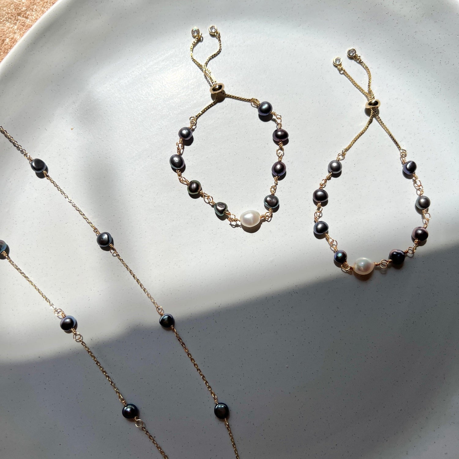 Mermaidland.offical Might night black pearl bracelet