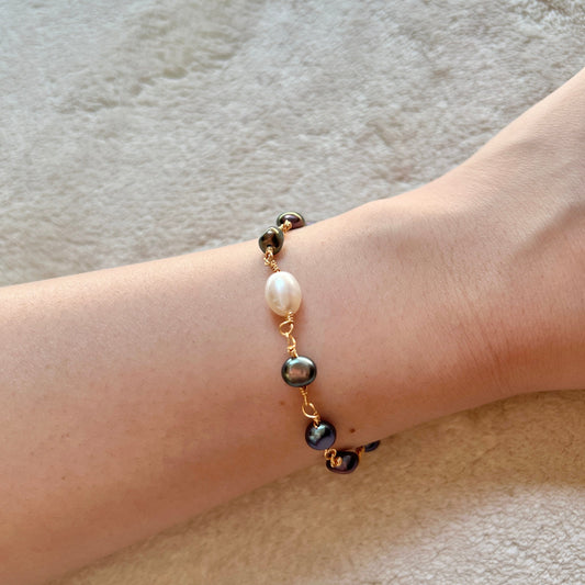 Mermaidland.offical Might night black pearl bracelet